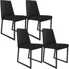 Kit 04 Cadeiras Sala De Jantar L02 Preto