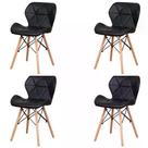 Kit 04 Cadeiras Slim Preto