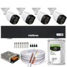Kit 04 Cameras Full Color DVR intelbras 1004C 4Ch C/HD 1TB Kit 04 Cameras Full Color DVR intelbras 1004C 4Ch C/HD 1TB