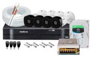 Kit 04 Câmeras Infra Hd 720p Vhl 1120 + Dvr Mhdx Intelbras + Hd 1TB + Acessórios Kit 04 Câmeras Infra Hd 720p Vhl 1120 + Dvr Mhdx Intelbras + Hd 1TB + Acessórios
