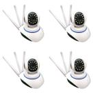 Kit 04 Câmeras Ip 3 Antenas Wireless Yoosee Visão Noturna
