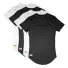 Kit 04 Camisetas Masculina Longline / Oversized Preta e Branca