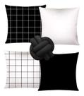 Kit 04 Capa De Almofada Mais Almofada Nó Escandinavo Luxo