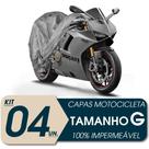 Kit 04 capa motocicleta impermeavel classic g Kit 04 capa motocicleta impermeavel classic g