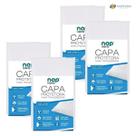 Kit 04 Capa Protetor De Travesseiro Impermeável 200 Fios Nap - 100% Algodão C/ Ziper