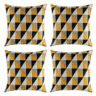 Kit 04 Capas de Almofada Decorativas Sala Sofá Geométrico Amarelo C/ Zíper Kit 04 Capas de Almofada Decorativas Sala Sofá Geométrico Amarelo C/ Zíper