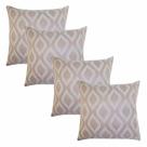 Kit 04 Capas de Almofada em Jacquard/Linho Prisma 45cm x 45cm Kit 04 Capas de Almofada em Jacquard/Linho Prisma 45cm x 45cm