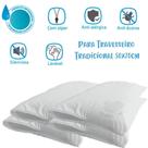 Kit 04 Capas Protetoras Impermeáveis para Travesseiro 50x70cm Arrumadinho Enxovais