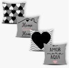 Kit 04 Capas Silkadas Estampas 45x45 Decoração