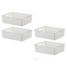 Kit 04 Cestos Organizador Quadratta Gavetas Lavanderia 27x21 Kit 04 Cestos Organizador Quadratta Gavetas Lavanderia 27x21