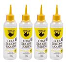 Kit 04 Colas Silicone Líquida 100g Rendicolla Colagem e Aplicação Rápida Fixador Artesanato Cola Fria