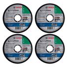 Kit 04 Discos de Corte para Esmerilhadeira Inox 4.1/2 7/8 Standard Reto Profissional - Bosch