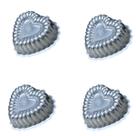 Kit 04 Forma Ballerine Coração Crespo piscina 13x4,5 Bolo torta aluminio