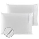 Kit 04 Fronhas 200 Fios Ponto Palito Sonatic Fronha Branca Macia e Resistente