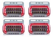 kit 04 Lanterna Lateral Led Vermelha pisca sequencial luz vigia 12V KLX Qualidade e Inovação