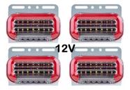 kit 04 Lanternas Led Vermelha 12V Caminhão Lateral baú Carroceria Utilitaro KLX Qualidade e Inovação