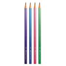 Kit 04 Lapís Preto de Escrever Glitz Decorado Degradê Cores Sortidas Faber Castell