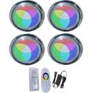 Kit 04 LUMINARIA PISCINA HIPER LED 15W INOX 316 RGB ROSCA Kit 04 LUMINARIA PISCINA HIPER LED 15W INOX 316 RGB ROSCA