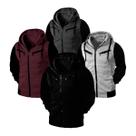 Kit 04 Moletom Blusa De Frio Casaco Com Ziper Jaqueta Com Capuz
