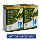 Kit 04 Nutricional Nutro Premium Soy Pré Fibra Pó 800g Baunilha Fibras
