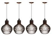 Kit 04 Pendente De Teto Madeira Preto Rústico Decorativo Balcão De Cozinha Kit 04 Pendente De Teto Madeira Preto Rústico Decorativo Balcão De Cozinha