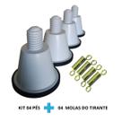 Kit 04 Pés + 04 Molas de Tirante para Lavadoras
