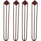 Kit 04 Pés de Ferro Aço Hairpin Legs 60 cm Bronze A01 Sofá Móveis Mesa - Inoviza