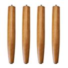 Kit 04 Pés Palito De Madeira Castanho 20 Cm Drossi