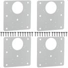 Kit 04 Placas Para Reparo De Porta Dobradiça Armário Mdf QDD