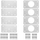 Kit 04 Placas Para Reparo De Porta Dobradiça Armário Mdf RTG