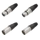 Kit 04 Plug Conector XLR F 02 XLR M 02 Prime Cannon