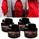 Kit 04 Pó Descolore e Colore Vermelho Mairibel/Hidraty 100g