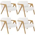 Kit 04 Poltrona Pietra L02 Corano Branco Kit 04 Poltrona Pietra L02 Corano Branco