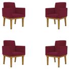 Kit 04 Poltronas Cadeira Reforçada - Escritório Marsala