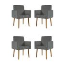 Kit 04 Poltronas Decorativas - Cadeira Escritório Recepção
