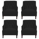 Kit 04 Poltronas Genesis Preto