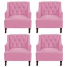 Kit 04 Poltronas Genesis Rosa