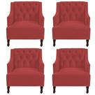 Kit 04 Poltronas Genesis Vermelho Kit 04 Poltronas Genesis Vermelho