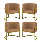 Kit 04 Poltronas Lua Sala Decorativa Base Ferro Gold Veludo Kit 04 Poltronas Lua Sala Decorativa Base Ferro Gold Veludo