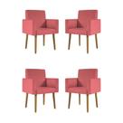 Kit 04 Poltronas Nina Decorativa Para Recepção Balaqui Decor