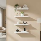 Kit 04 Prateleiras 30cm MDF Nichos Sala Quarto Cozinha Banheiro Decoração