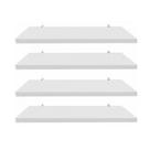 Kit 04 Prateleiras 30cm MDF Nichos Sala Quarto Cozinha Banheiro Decoração