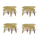 Kit 04 Puff Decorativo Opala Vermelho Kit 04 Puff Decorativo Opala Vermelho