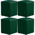 Kit 04 Puffs Quadrado L02 Facto Verde Kit 04 Puffs Quadrado L02 Facto Verde