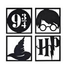 Kit 04 Quadros Decorativos Em Mdf 3mm Harry Potter 15 X 15