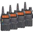 Kit 04 Rádio Comunicador Baofeng Bf-Uv-5r Com Nota Fiscal