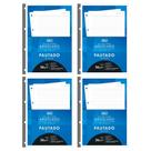 Kit 04 Refil Caderno Argolado Fichário Tiliflex Universitário Pautado Académie 56g/m² 80 Folhas - Tilibra