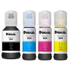 Kit 04 refil de tintas T504 Compatível Para ecotank L6191