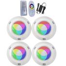 Kit 04 REFLETOR LED PISCINA HIPER LED 15W ABS RGB ROSCA