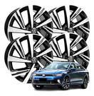 kit 04 Rodas aro 15 Virtus Preta diamantada